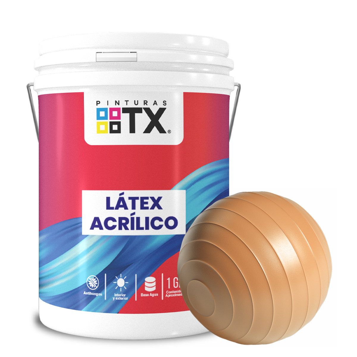GALON-LATEX-ACRILICO-OCRE.jpg Látex Acrílico Ocre - Galón - Imagen 1