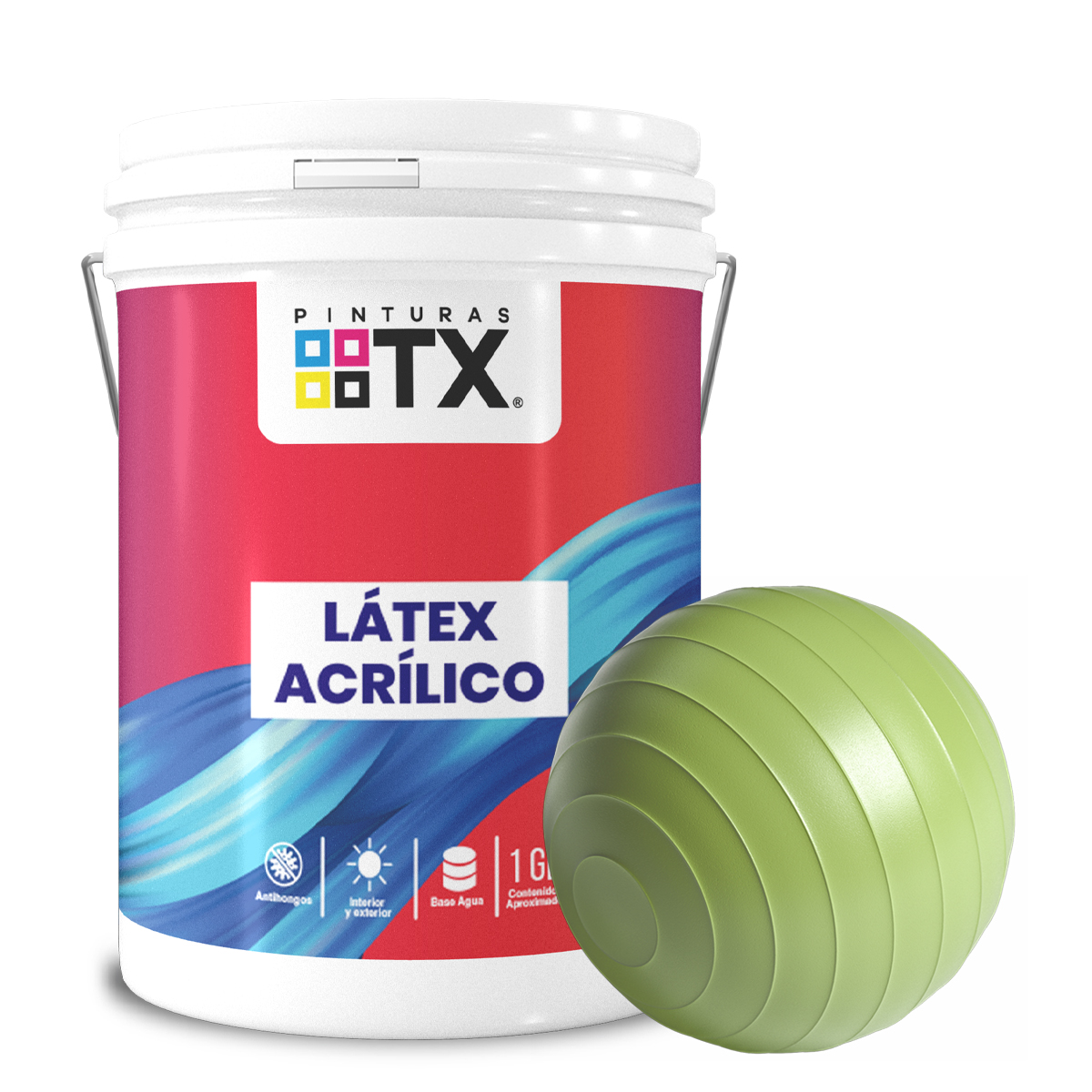 GALON-LATEX-ACRILICO-VERDE-MANZANA.jpg Látex Acrílico Verde Manzana - Galón - Imagen 1